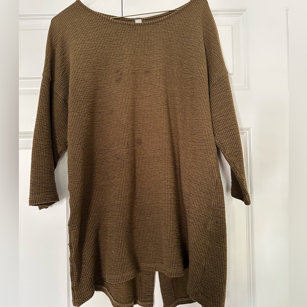 Women's Olive Textured Top